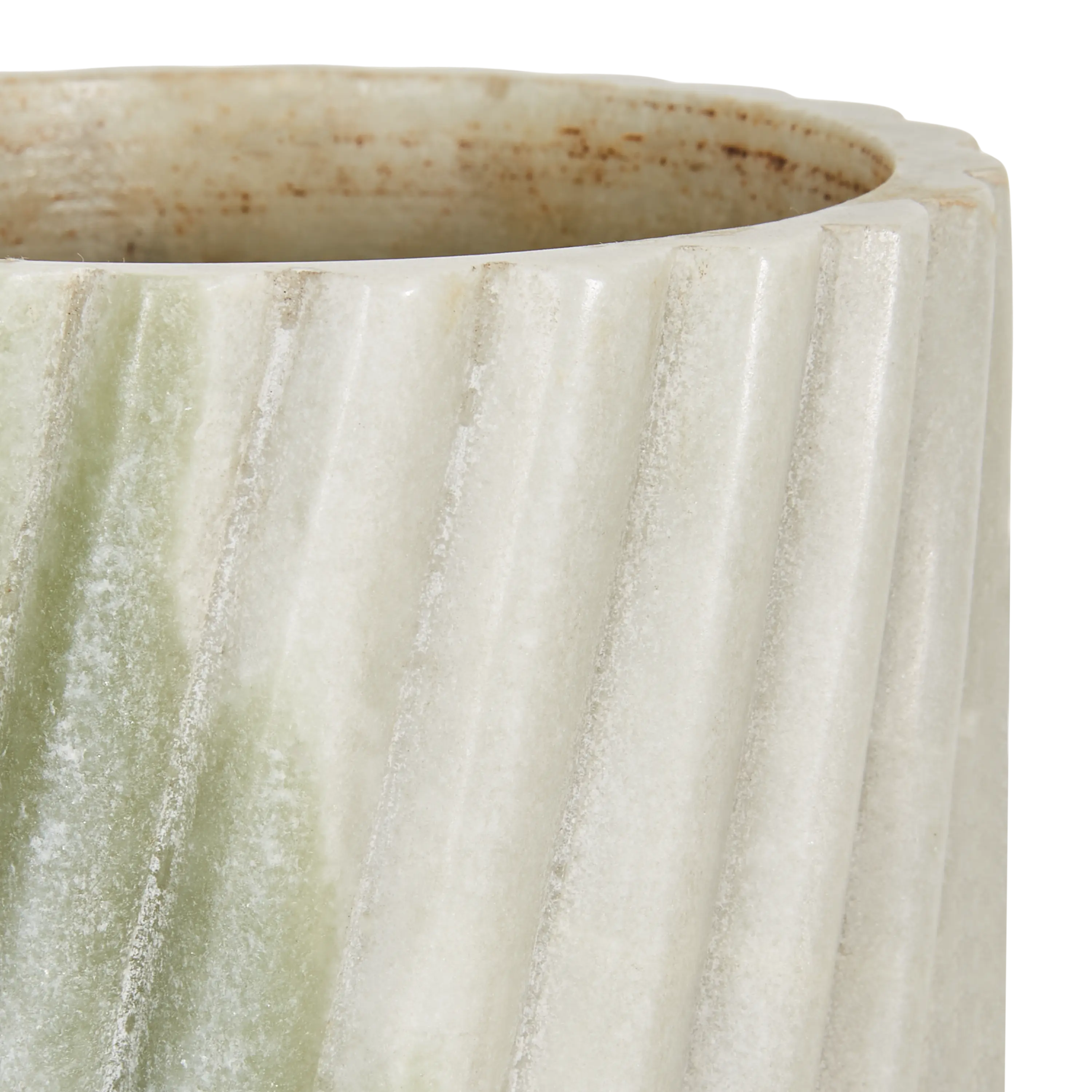 Ridged Marble Vase
