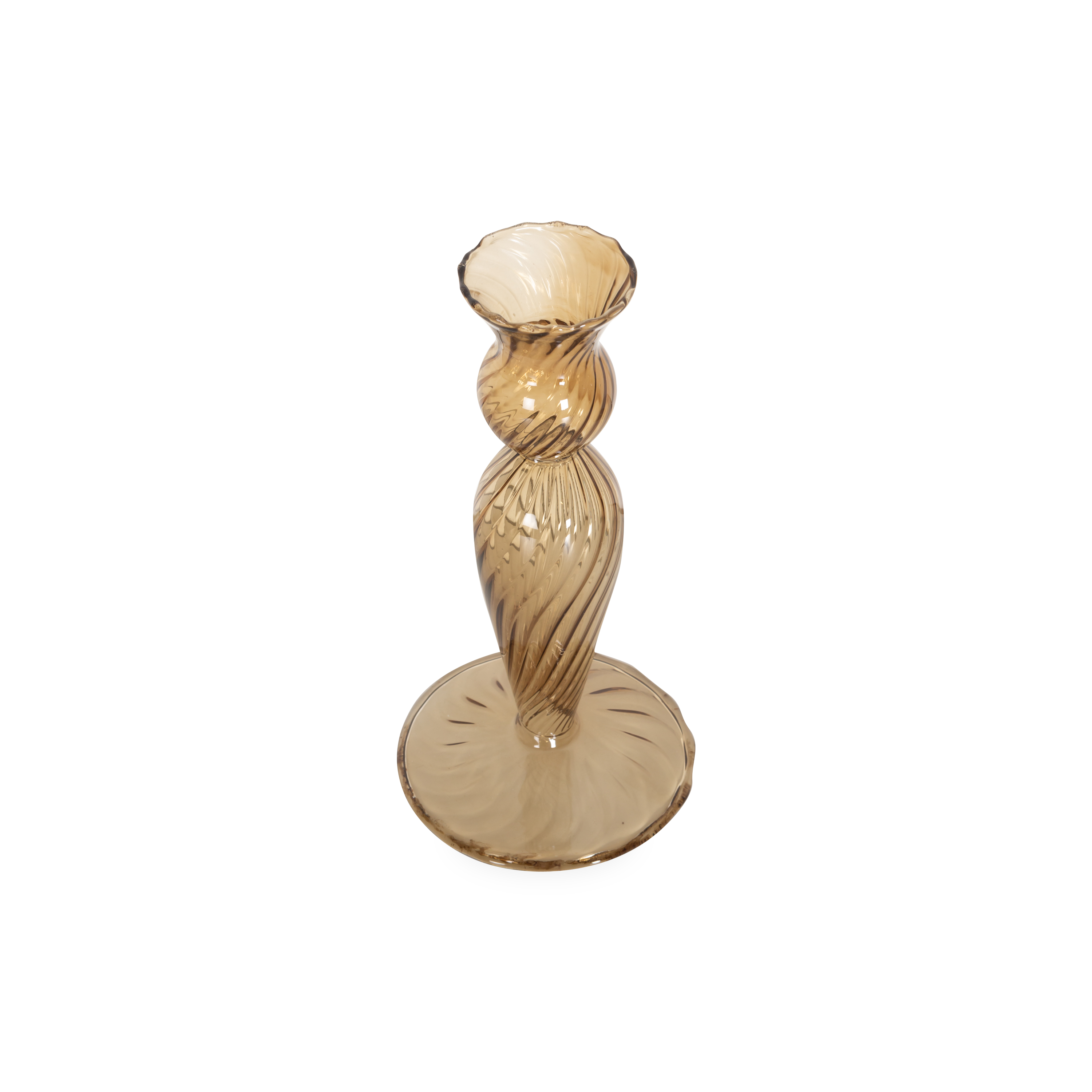 Swirl Glass Candleholder