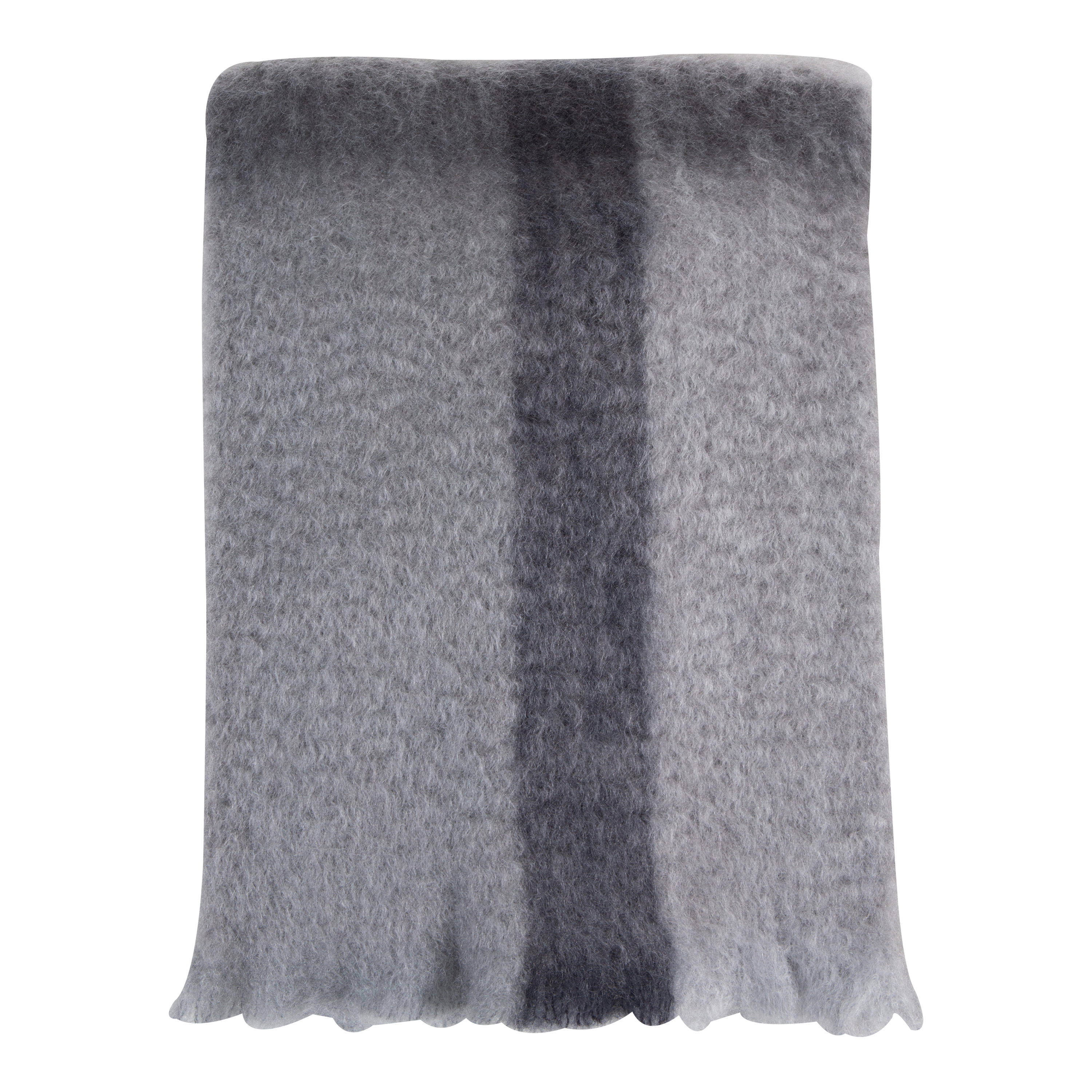 Mohair/Wool Checkered Throw